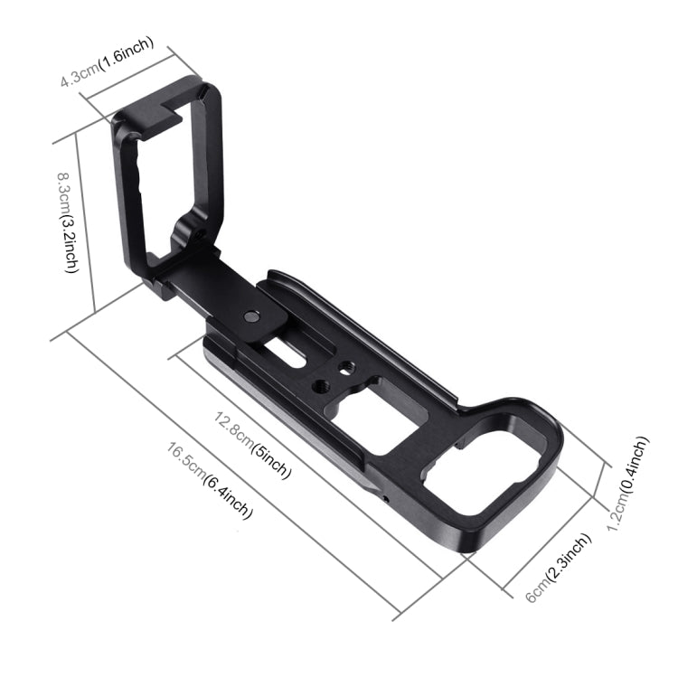 PULUZ 1/4 inch Vertical Shoot Quick Release L Plate Bracket Base Holder for Sony A9 (ILCE-9) / A7 III/ A7R III