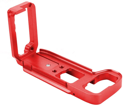 PULUZ 1/4 inch Vertical Shoot Quick Release L Plate Bracket Base Holder for Sony A9 (ILCE-9) / A7 III/ A7R III, For Sony A9 (Red)