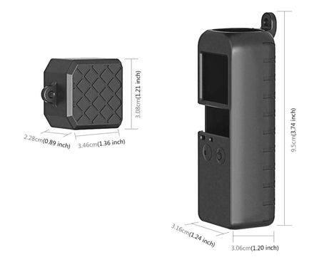 PULUZ  2 in 1 Diamond Texture Silicone Cover Case Set for DJI OSMO Pocket