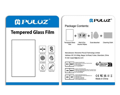 PULUZ 9H 2.5D HD Tempered Glass Lens Protector + Screen Film for DJI OSMO Pocket Gimbal