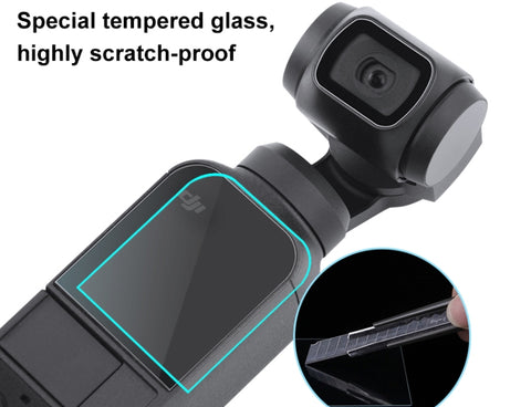 PULUZ 9H 2.5D HD Tempered Glass Lens Protector + Screen Film for DJI OSMO Pocket Gimbal