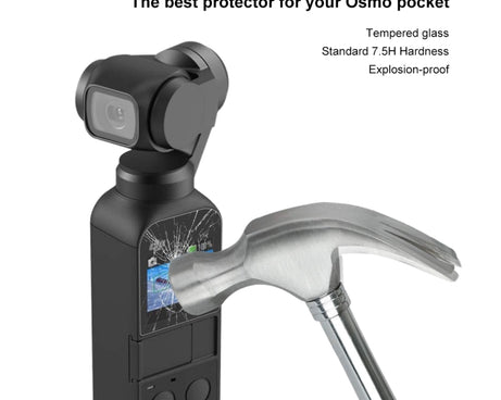 PULUZ 9H 2.5D HD Tempered Glass Lens Protector + Screen Film for DJI OSMO Pocket Gimbal