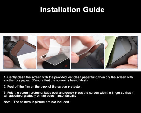 PULUZ 9H 2.5D HD Tempered Glass Lens Protector + Screen Film for DJI OSMO Pocket Gimbal