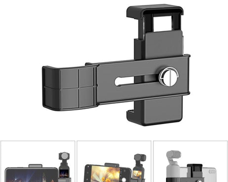 PULUZ Smartphone Fixing Clamp 1/4 inch Holder Mount Bracket for DJI OSMO Pocket / Pocket 2