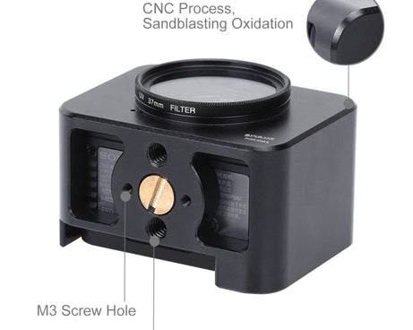 PULUZ Aluminum Alloy Protective Cage + 37mm UV Filter Lens + Lens Sunshade with Screws and Screwdrivers for Sony RX0 / RX0 II, For Sony RX0 II