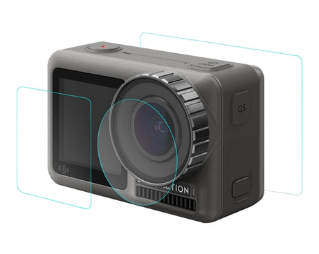 PULUZ Lens + Front and Back LCD Display 9H 2.5D Tempered Glass Film for DJI Osmo Action
