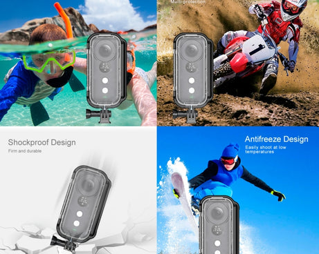 PULUZ 30m Underwater Waterproof Housing Protective Case for Insta360 ONE X, with Buckle Basic Mount & Screw, For Insta360 ONE X