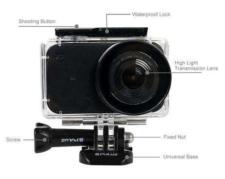 PULUZ 45m Underwater Acrylic Plexiglass Waterproof Housing Diving Case for Xiaomi Mijia Small Camera, with Buckle Basic Mount & Screw, For Mijia Small Camera