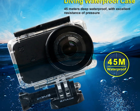 PULUZ 45m Underwater Acrylic Plexiglass Waterproof Housing Diving Case for Xiaomi Mijia Small Camera, with Buckle Basic Mount & Screw, For Mijia Small Camera