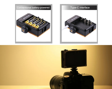 PULUZ Pocket 96 LEDs 860LM Professional Vlogging Photography Video & Photo Studio Light with White and Orange Magnet Filters Light Panel for Canon, Nikon, DSLR Cameras, 104 LED