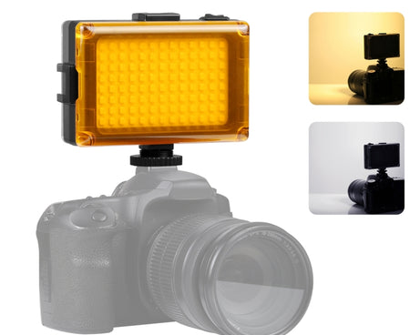 PULUZ Pocket 96 LEDs 860LM Professional Vlogging Photography Video & Photo Studio Light with White and Orange Magnet Filters Light Panel for Canon, Nikon, DSLR Cameras, 104 LED