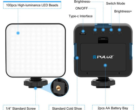 PULUZ 100 LED 5W Video Splicing Fill Light for Camera / Video Camcorder, 100 LED 5W