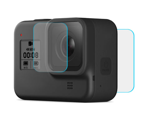 PULUZ for GoPro HERO8 Black Lens + LCD Display 9H 2.5D Tempered Glass Film, For GoPro HERO8 Black