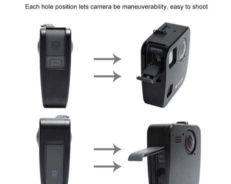 PULUZ for GoPro Fusion Housing Shell CNC Aluminum Alloy Protective Cage with Basic Mount & Lens Caps, For GoPro Fusion