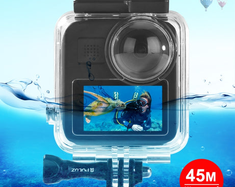 PULUZ 45m Underwater Waterproof Housing Diving Case for GoPro MAX, with Buckle Basic Mount & Screw, Waterproof Case