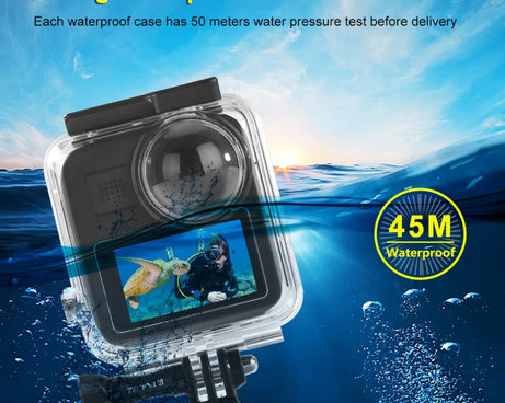 PULUZ 45m Underwater Waterproof Housing Diving Case for GoPro MAX, with Buckle Basic Mount & Screw, Waterproof Case