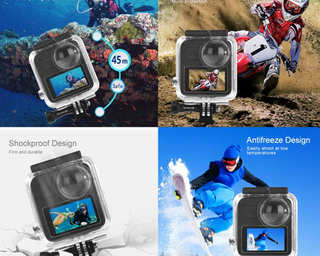PULUZ 45m Underwater Waterproof Housing Diving Case for GoPro MAX, with Buckle Basic Mount & Screw, Waterproof Case