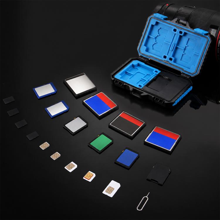 PULUZ Card Reader + 22 in 1 Memory Card Case for 1Standard SIM + 2Micro-SIM + 2Nano-SIM + 3CF + 7SD + 6TF + 1CARD PIN, 22 in 1 + Card Reader(US), 22 in 1 + Card Reader(AE), 22 in 1 + Card Reader