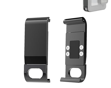 PULUZ Metal Battery Side Interface Cover for GoPro HERO13 Black /12 Black /11 Black /10 Black /9 Black, Metal Plastic Side Cover