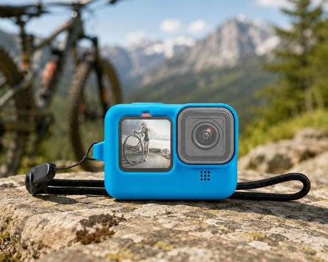 PULUZ for GoPro HERO12 Black /11 Black /10 Black /9 Black Silicone Protective Case Cover with Wrist Strap & Lens Cover, For GoPro HERO9 Black