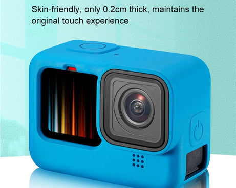 PULUZ for GoPro HERO12 Black /11 Black /10 Black /9 Black Silicone Protective Case Cover with Wrist Strap & Lens Cover, For GoPro HERO9 Black