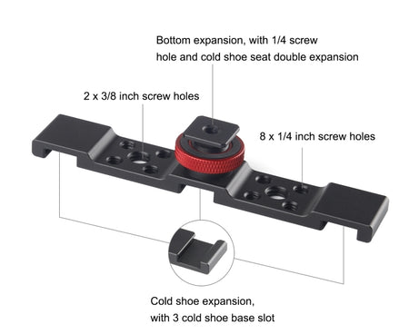 PULUZ Three-head Cold Shoe Bracket Mount, Three-head Mount