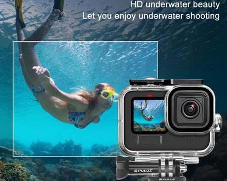 For GoPro HERO13 Black /12 Black /11 Black /10 Black /9 Black PULUZ 60m Waterproof Housing Protective Case with Buckle Basic Mount & Screw, For GoPro HERO9 Black