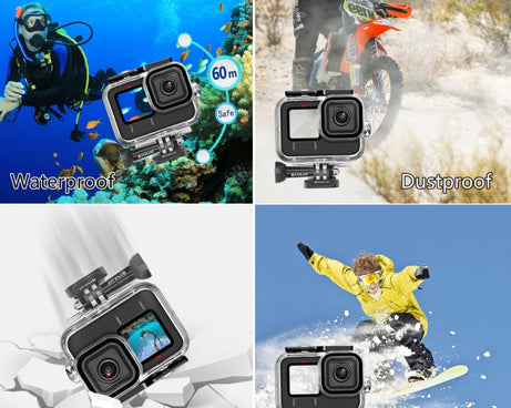 For GoPro HERO13 Black /12 Black /11 Black /10 Black /9 Black PULUZ 60m Waterproof Housing Protective Case with Buckle Basic Mount & Screw, For GoPro HERO9 Black