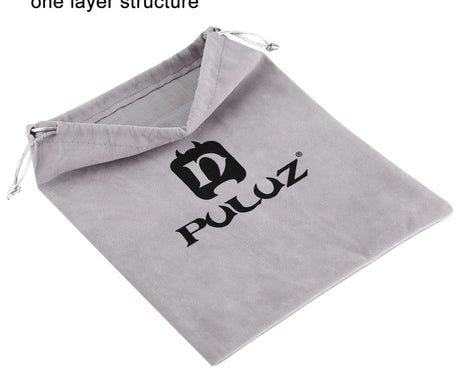 PULUZ Storage Bag with Stay Cord for GoPro, Insta360, DJI and Other Action Cameras Accessories, Flannel Bag, Size: 24.5cm x 20.5cm, Nylon Mesh Bag, Size: 21.5cm x 15.5cm