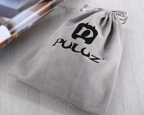 PULUZ Storage Bag with Stay Cord for GoPro, Insta360, DJI and Other Action Cameras Accessories, Flannel Bag, Size: 24.5cm x 20.5cm, Nylon Mesh Bag, Size: 21.5cm x 15.5cm