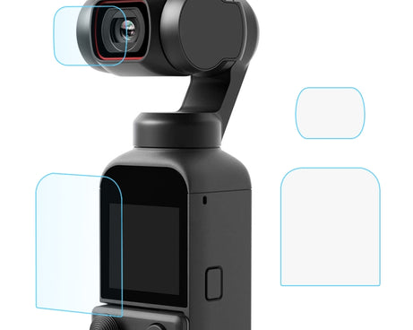 PULUZ 9H 2.5D HD Tempered Glass Lens Protector + Screen Film for DJI OSMO Pocket 2