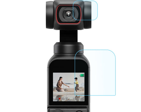 PULUZ 9H 2.5D HD Tempered Glass Lens Protector + Screen Film for DJI OSMO Pocket 2