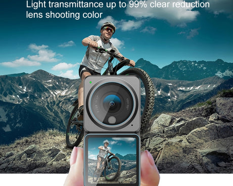 PULUZ 3 in 1 Lens + Front and Back LCD Display 9H 2.5D Tempered Glass Film for DJI Action 2