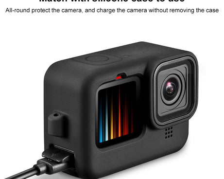 PULUZ POM Plastic Battery Side Interface Cover for GoPro HERO13 Black /12 Black /11 Black /10 Black /9 Black, POM Plastic Side Cover