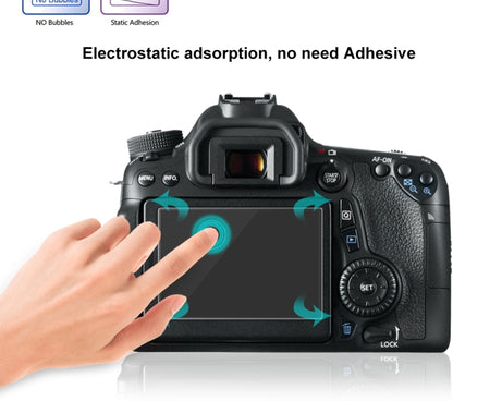 PULUZ 2.5D 9H Tempered Glass Film for Canon 650D, Compatible with 90D / 80D / 70D / 77D(9000D) / 800D(X9I) / 700D(X7I) / 750D(X8I) / 760D(8000D) / XC10 / XC15 / 7D2, Pentax Q1 / K-S1 /Q10 / Q7, Panasonic ZS35, Nikon V1, For Canon 650D