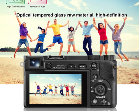 PULUZ 2.5D 9H Tempered Glass Film for Sony A6000, Compatible with Sony A6500 / A5100 / 6100 / A6600 / A5000 / A6400 / A6300 / A3000 / NEX-7/ NEX-6 / NEX-5N / NEX-3N / NEX5C / NEX-C3 / NEX-5T / H400, Panasonic W850K, Olympus TG850 / TG860 / TG870 PM2 / ...