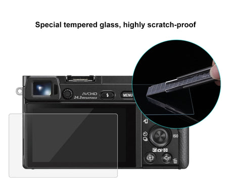 PULUZ 2.5D 9H Tempered Glass Film for Sony A6000, Compatible with Sony A6500 / A5100 / 6100 / A6600 / A5000 / A6400 / A6300 / A3000 / NEX-7/ NEX-6 / NEX-5N / NEX-3N / NEX5C / NEX-C3 / NEX-5T / H400, Panasonic W850K, Olympus TG850 / TG860 / TG870 PM2 / ...