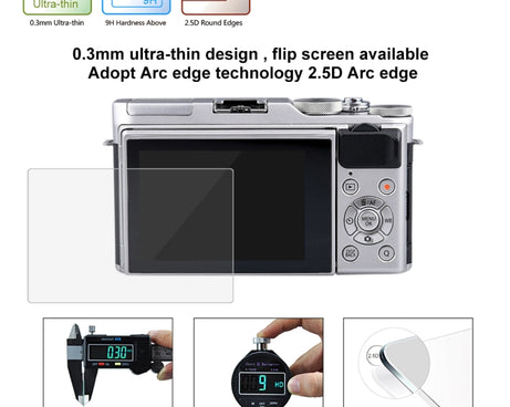 PULUZ 2.5D 9H Tempered Glass Film for Fujifilm X-A3, Compatible with Fujifilm X-T1 / X-T2 / X-A5 / X-A10 / X-A20, X-A3 Protector