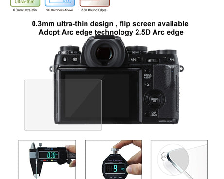 Compatible with Fujifilm X-T2 / X-A3 / X-A5 / X-A10 / X-A20, X-T1/T2 Protector