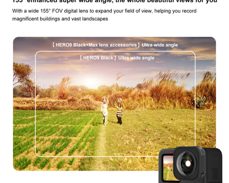 PULUZ Max Lens Mod Wide Angle Lens for GoPro Hero13 Black / Hero12 Black / Hero11 Black / HERO10 Black / HERO9 Black, For GoPro Hero13 Black / Hero12 Black