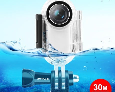 PULUZ 30m Underwater Waterproof Housing Protective Case for Insta360 GO 2, with Base Adapter & Screw, For Insta360 GO 2