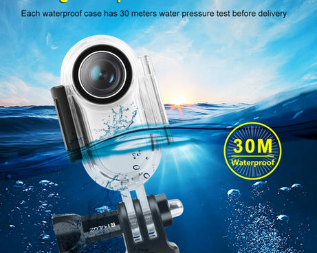 PULUZ 30m Underwater Waterproof Housing Protective Case for Insta360 GO 2, with Base Adapter & Screw