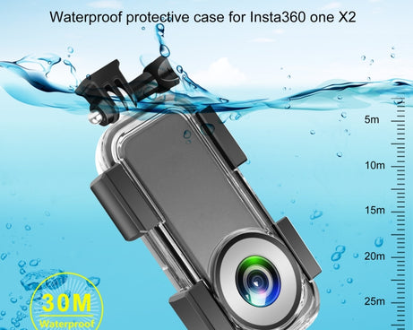 PULUZ 30m Underwater Waterproof Housing Case for Insta360 ONE X2, Underwater Case For Insta360 ONE X2