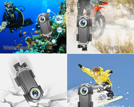 PULUZ 30m Underwater Waterproof Housing Case for Insta360 ONE X2, Underwater Case For Insta360 ONE X2