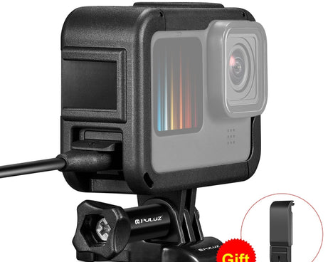 PULUZ Frame Expansion PA Cage with Side Interface Cover for GoPro HERO12 Black /11 Black /10 Black /9 Black, PA Cage with Side Cover