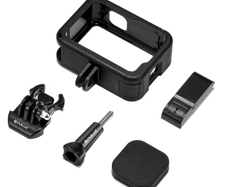 PULUZ Frame Expansion PA Cage with Side Interface Cover for GoPro HERO12 Black /11 Black /10 Black /9 Black, PA Cage with Side Cover