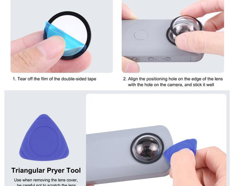 PULUZ Lens Guard PC Protective Cover Kits for Ricoh Theta SC2 / S / V