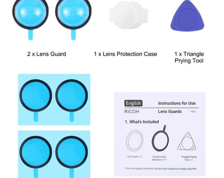 PULUZ Lens Guard PC Protective Cover Kits for Ricoh Theta SC2 / S / V