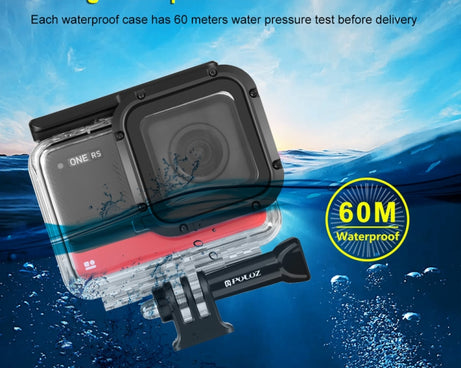 PULUZ 60m Underwater Depth Diving Case Waterproof Camera Housing for Insta360 One RS 4K Edition