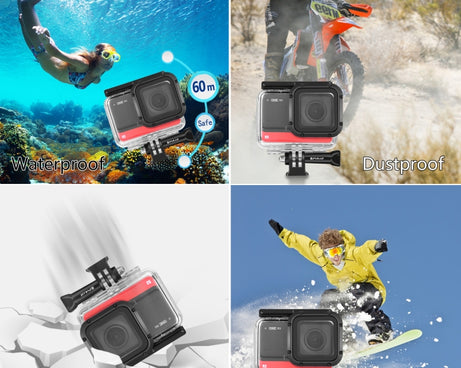 PULUZ 60m Underwater Depth Diving Case Waterproof Camera Housing for Insta360 One RS 4K Edition